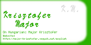 krisztofer major business card